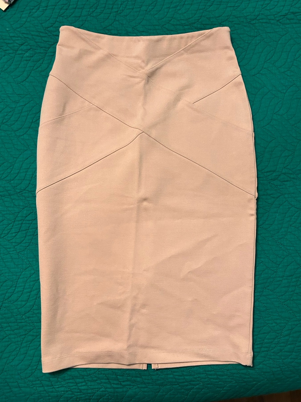 H&M Neutral Blush Pencil Skirt - Classic High-Waist Sheath